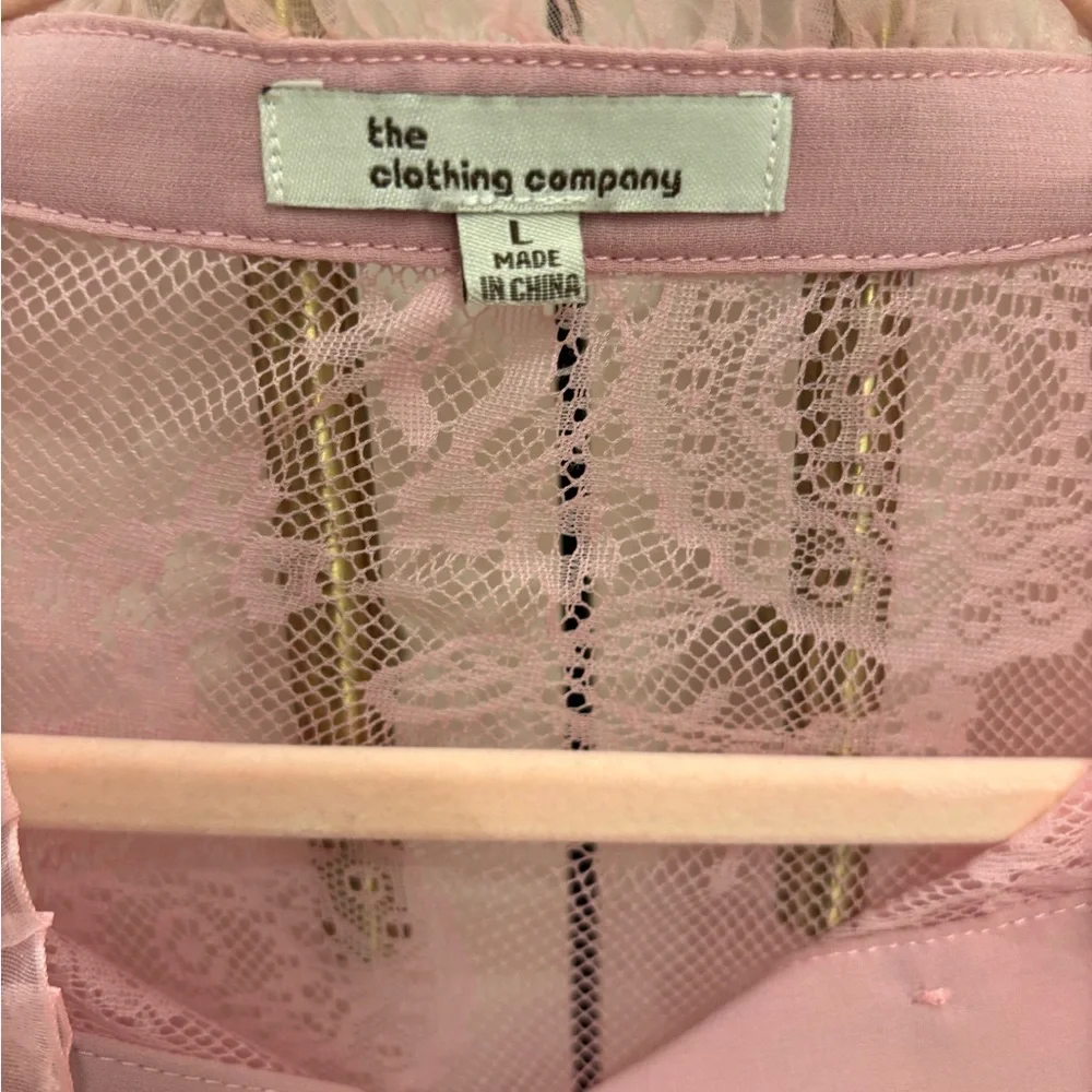 The Clothing Company Pink Lace Top - Picture 2 of 5